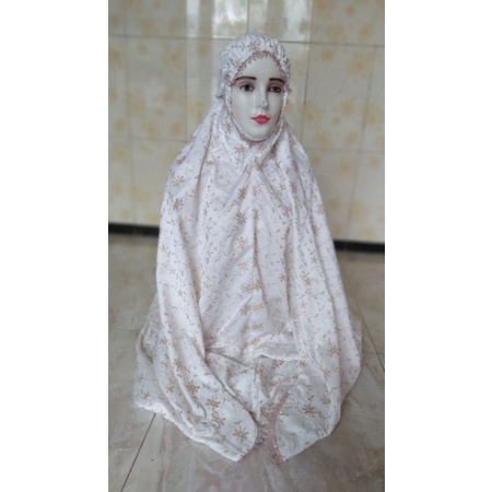 MUKENA TERUSAN  SUTRA PARIS MILO POLOS TERMURAH