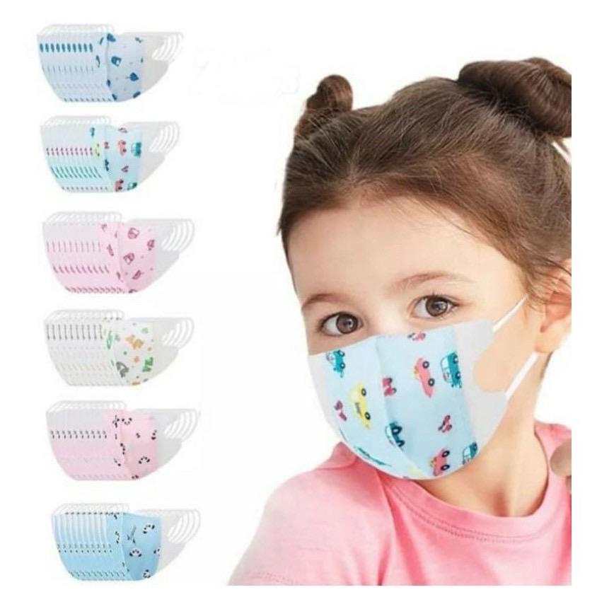 (READY) Masker Anak Balita Bayi 3ply Duckbill Chasa Masker anak Motif Ecer / ISI 10 PCS