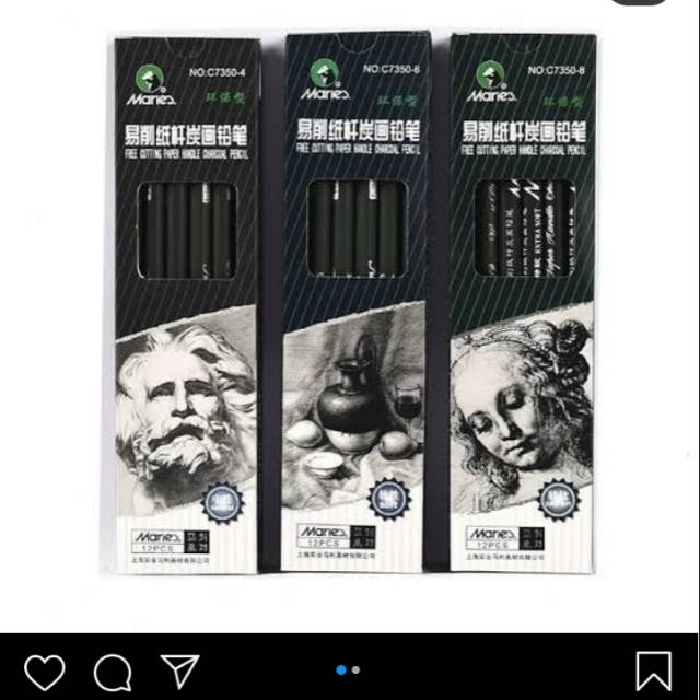 

Pensil charchoal maries extra soft perbatang