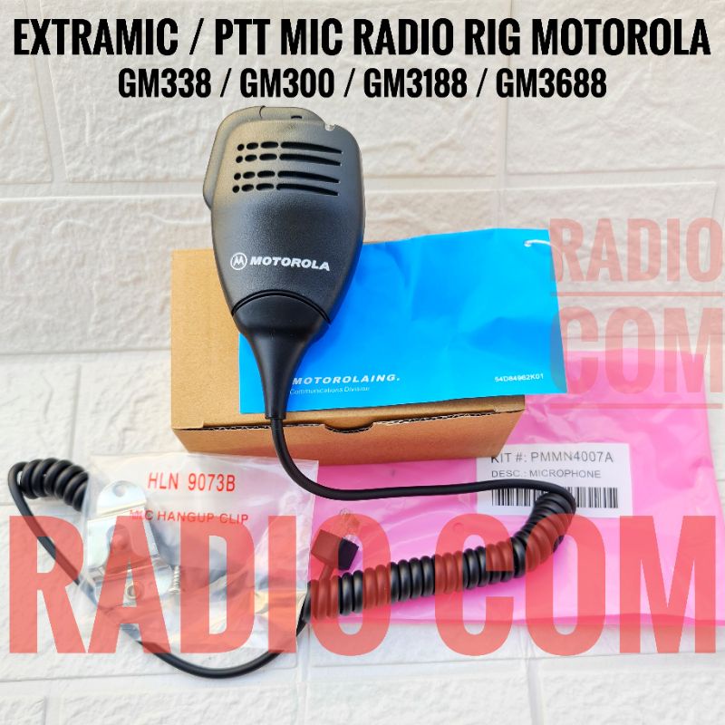 EXTRA MIC RADIO RIG MOTOROLA GM 338 - MIC MOTOROLA  PMMN4007A PTT MIC GM 338 GM 3188 GM3688 GM300 GM3188 MURAH EXTRAMIC RADIO RIG MOTOROLA PMMN4007A GM338 GM300 GM3188