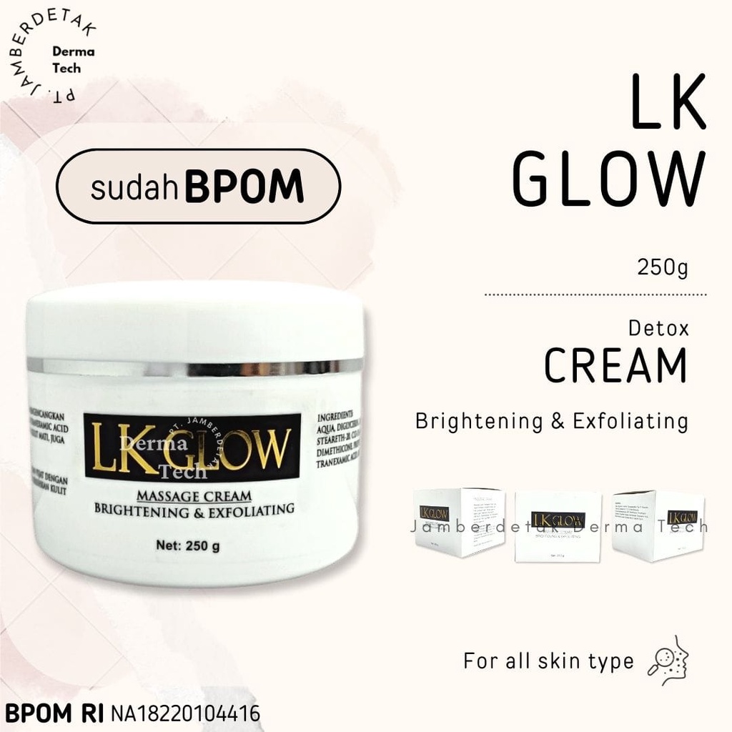 Cream detox massage LK GLOW 250gr BPOM RI