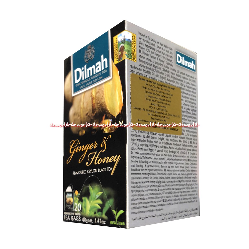 Dilmah Ginger &amp; Honey 20 Tea Bags Teh Jahe Madu Dil Mah