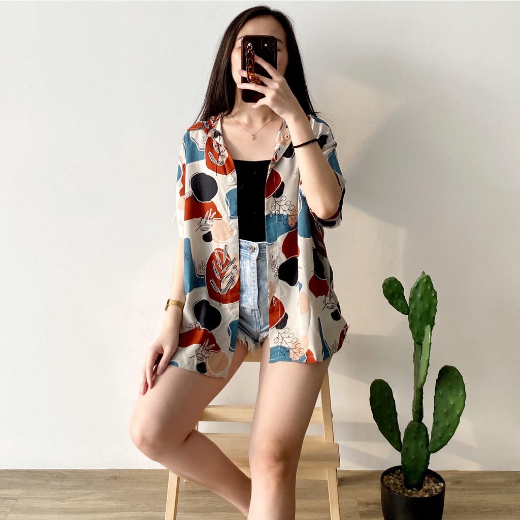 SALE CUCI GUDANG - KEMEJA RAYON PREMIUN -  OVERSIZE TEE -  SUMMER SHIRT - BLOUSE WANITA - KEMEJA MURAH - KEMAJA WANITA RAYON - ATASAN RAYON