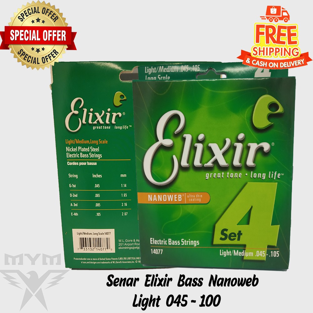 Senar bass Elixir nanoweb 4set