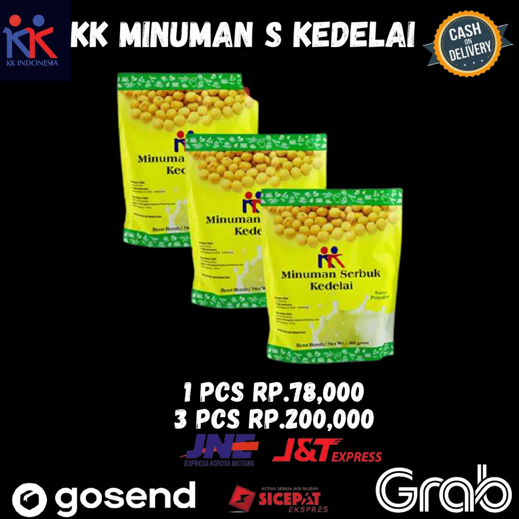 

Soya Bean KK Indonesia / Susu Kedelai Original Powder Penambah Berat Badan Tinggi Protein