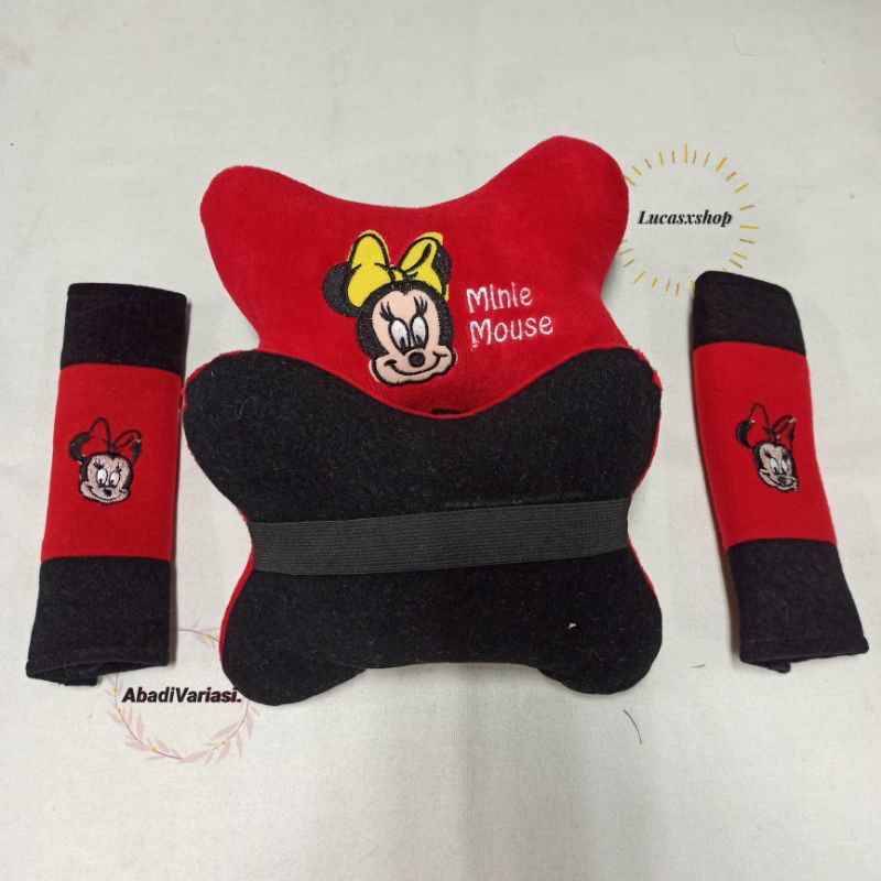 Bantal Head Rest 2 in 1 Minie Mouse