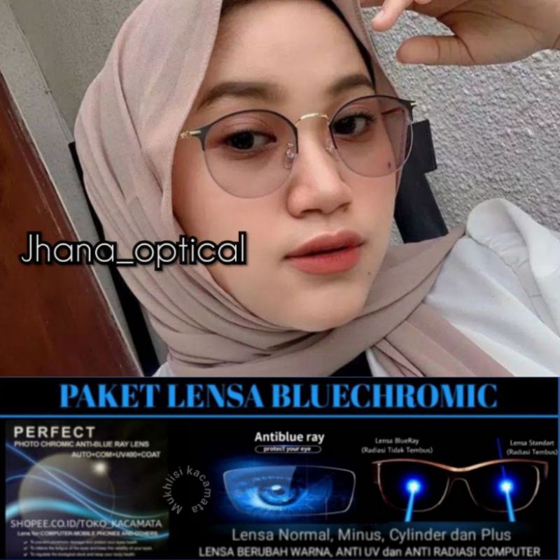 paket lensa bluecromic minus|normal anti radiasi