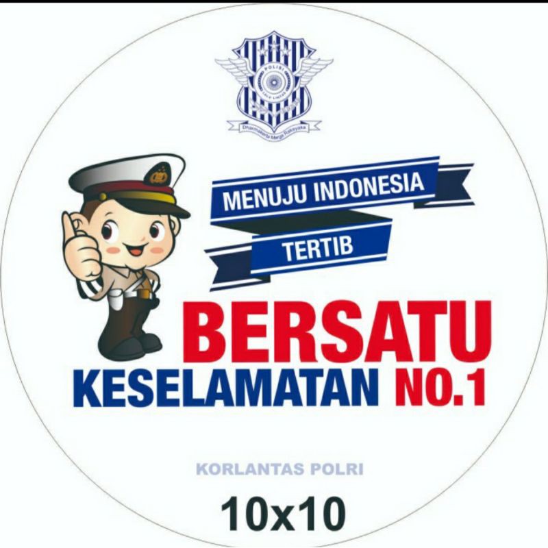 

STIKER VINYL KORLANTAS POLRI 10x10