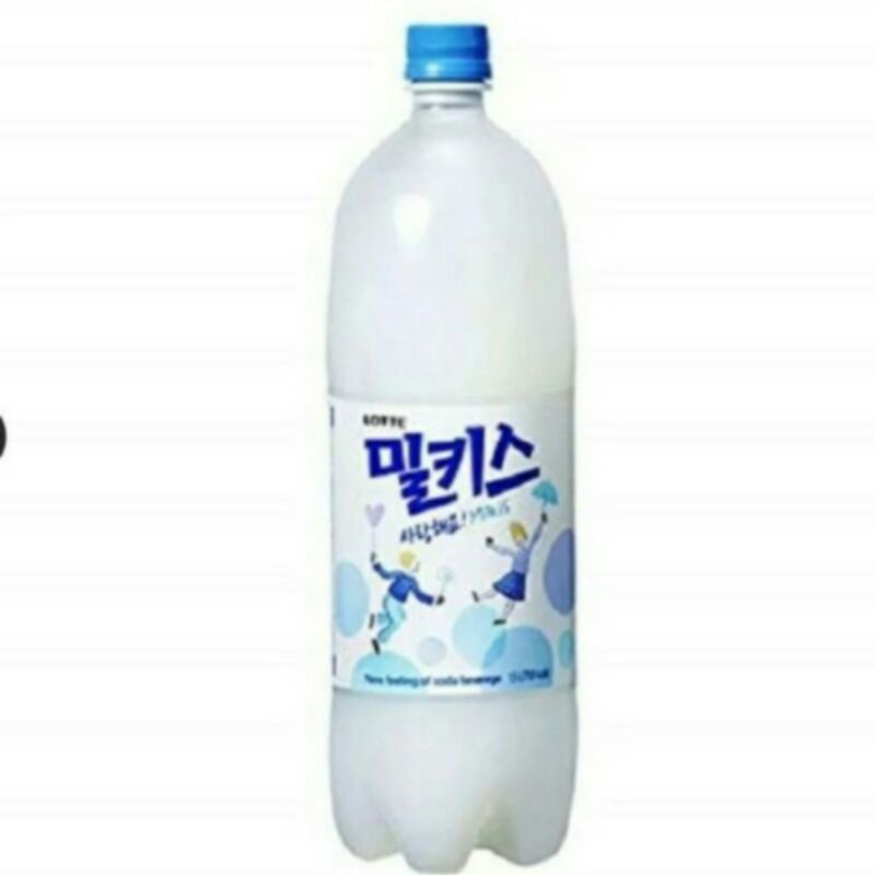 

lotte milkis soda 1.5 ltr / minuman berkarbonasi rasa susu dan soda