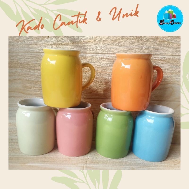 Gelas Keramik Warna Warni Homeco Kado Cantik dan Unik