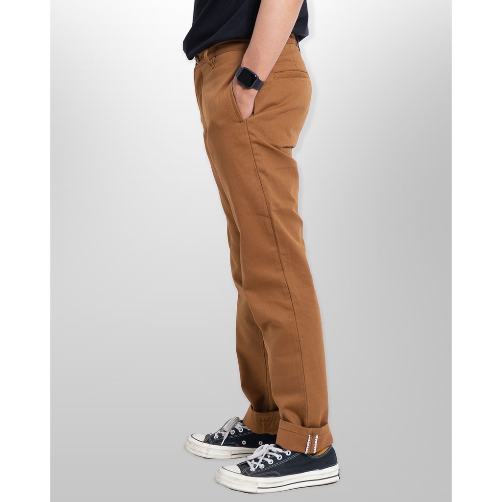 Morgen Slim Straight Chino Pants - Caramel