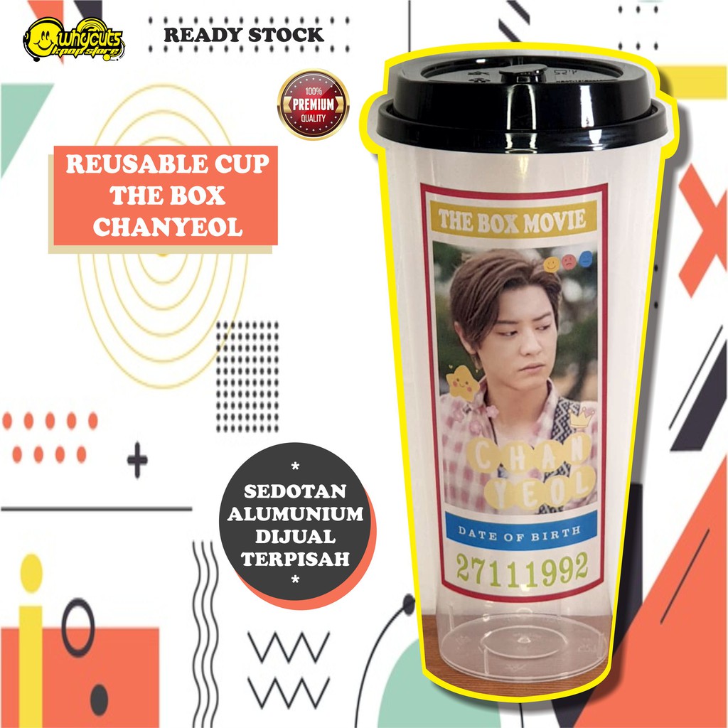 [ MHN BACA DESKRIPSI PRODUK ] Reusable Cup Exo Member Barcode dan THE BOX Chanyeol