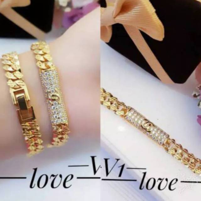 Xuping gelang lapis emas 24k 1211g