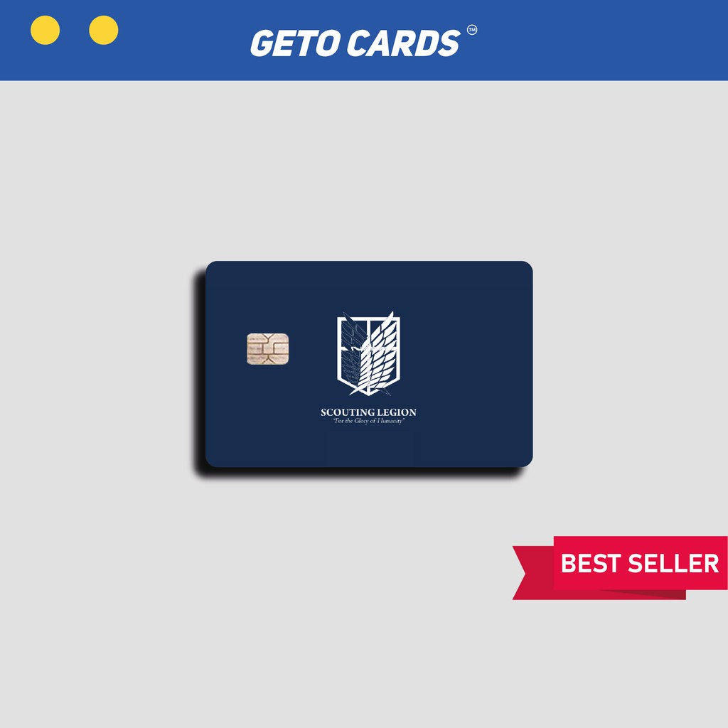 

Stiker Sticker Skin Kartu Atm Anime Attack on Titan Logo Edition | GETOCARD GETO CARDS