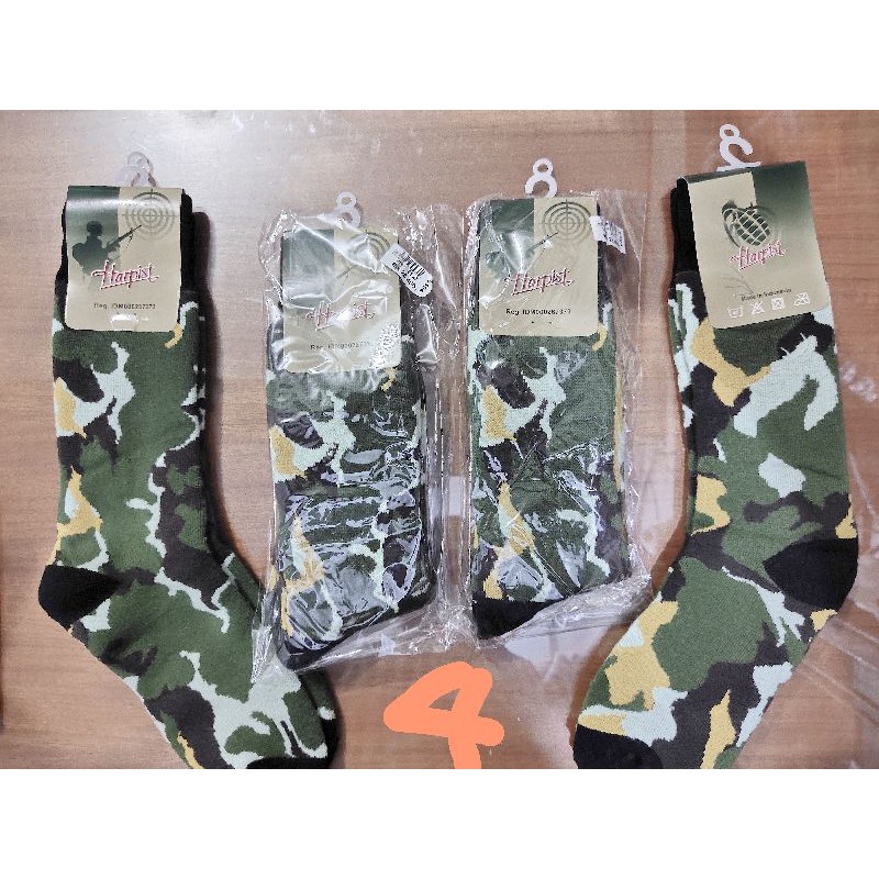 KAOS KAKI PDL TEBAL HARPIST  / KAOS KAKI LORENG TNI TEBAL PDL LORENG