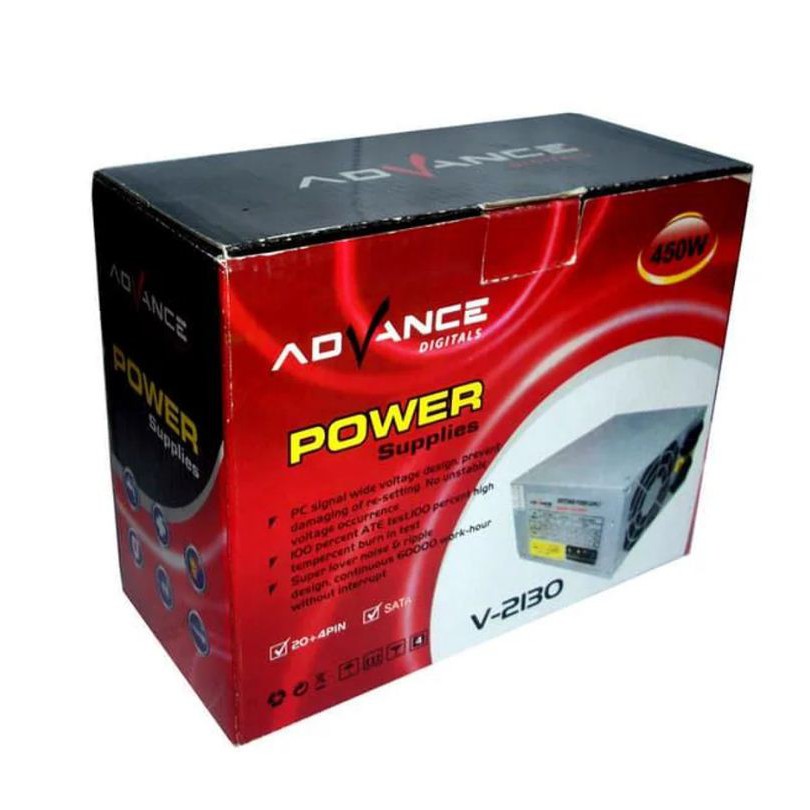 POWER SUPPLY ADVANCE 450W BOX, POWER SUPPLY KOMPUTER 450W ADVANCE BARU GARANSI 1TH