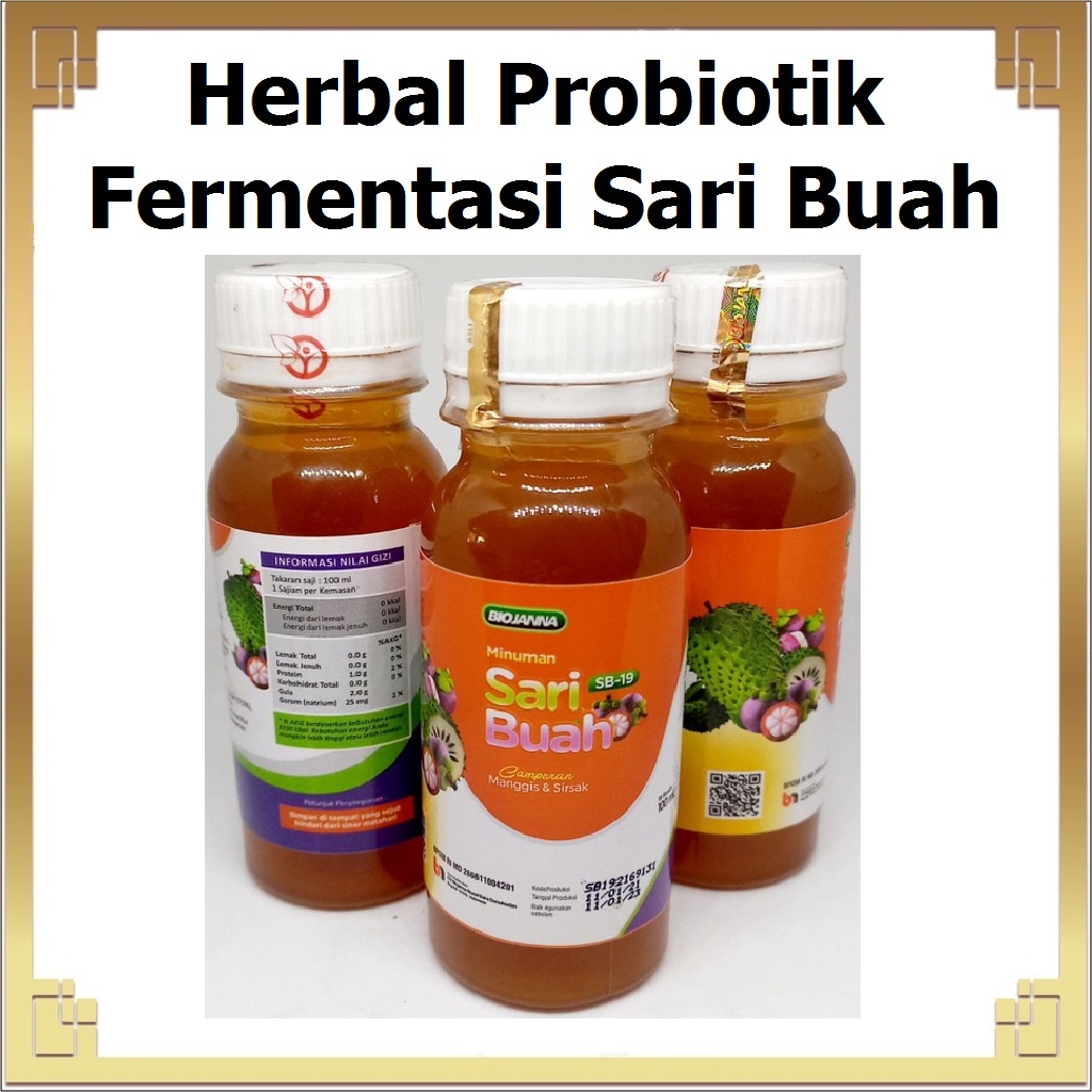 herbal probiotik sari buah SB-19 fermentasi buah