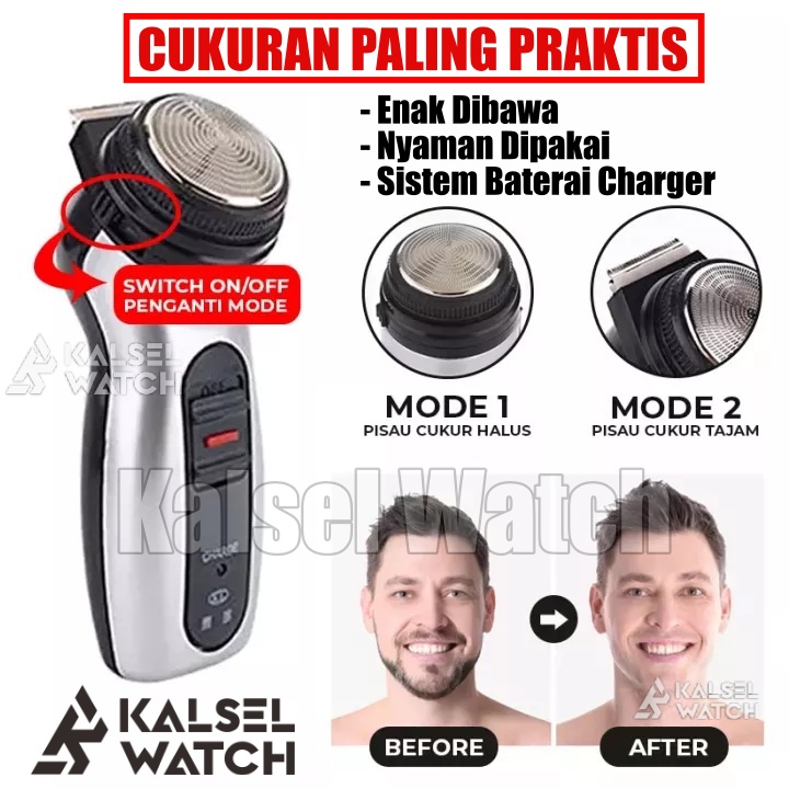 Alat Cukur Pencukur Jenggot Kumis Jambang Rambut Jabis Brewok Rechargeable Baterai Kang Ling Otomatis Elektronik ACK20