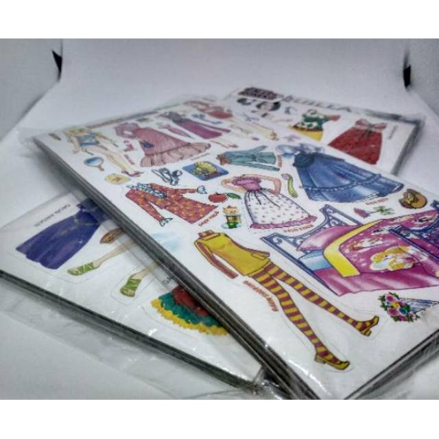 Mainan bepe kertas bongkar pasang mainan jadul 10 lembar (5 Gambar berbeda)