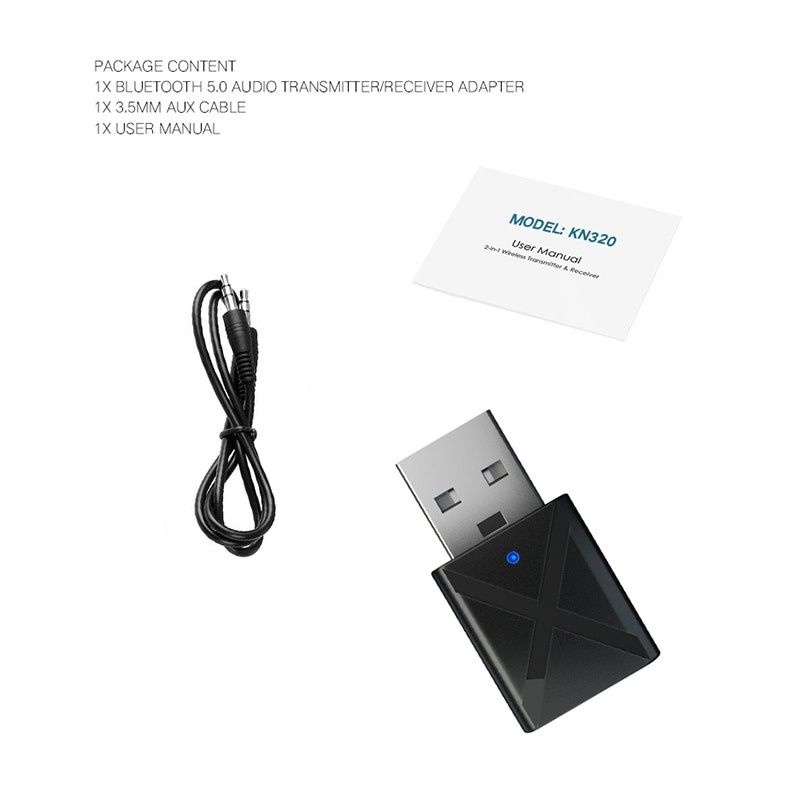 Usb Bluetooth Transmitter-Receiver Audio 2 in 1 -Dongle USB blutut