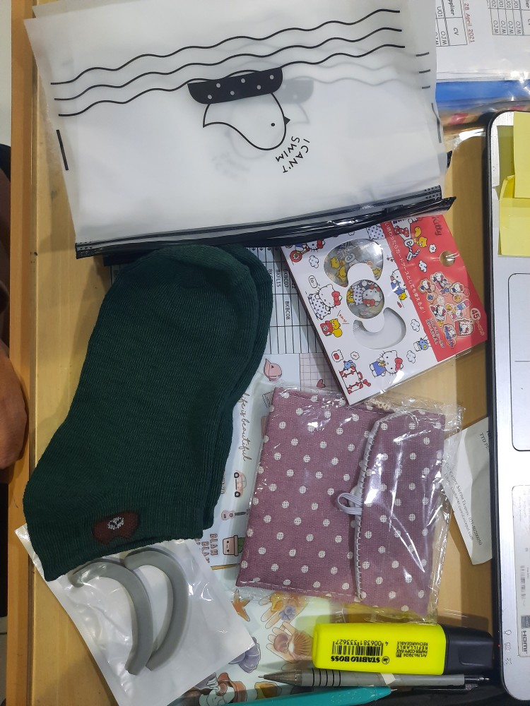 (we) 5pcs/set Tas Pouch Model Resleting Desain Anak Ayam Ukuran 20x13.5cm Anti Debu Untuk Masker