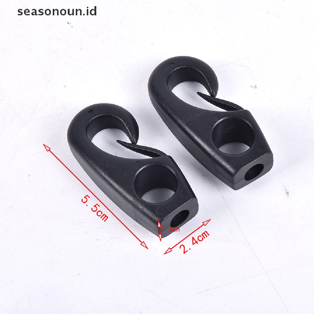 (seasonoun) 6pcs Klip Kait Tali Bungee Bahan Nilon Untuk Perahu Kayak