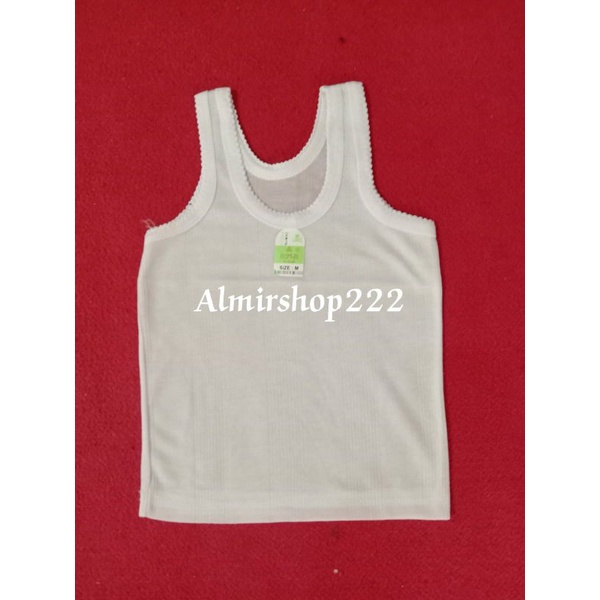 Lusinan 12Pcs Kaos Dalam Singlet Anak Salur Usia 1- 14 tahun