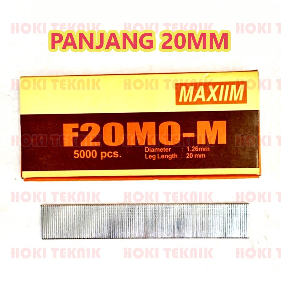 

Baru Maxiim F20 Isi Staples Angin Bentuk I Refil Nail Gun Stapler 20Mm