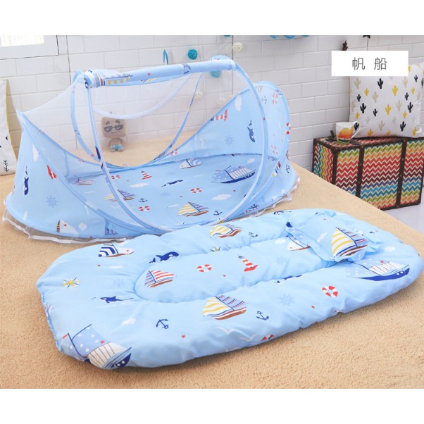 Kelambu Bayi 3IN1 Lengkap Dengan Kasur, Bantal & Musik / Baby Bed / Kasur Bayi-6