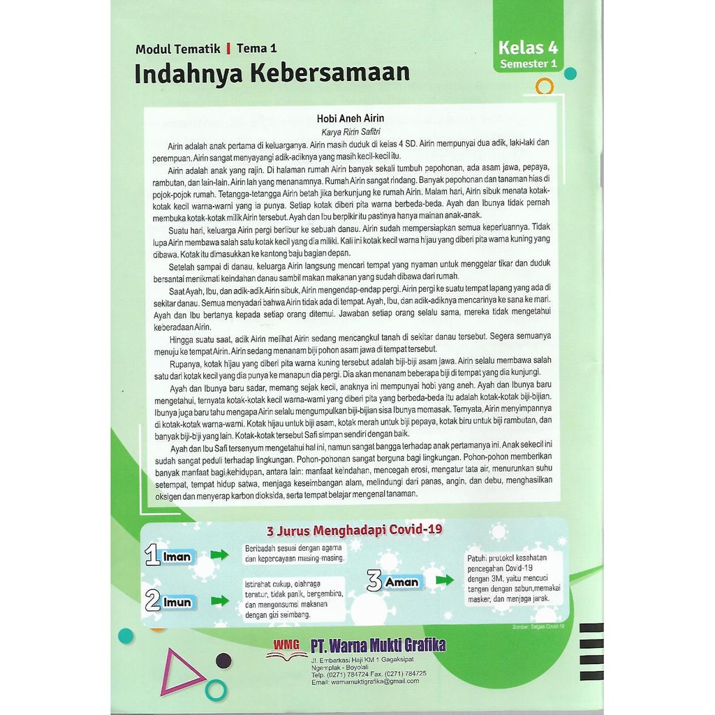 Inspirasi Tematik Tema 1 kelas 4 SD/MI Semester 1 kurikulum 2013 EdisI Revisi 2017-1