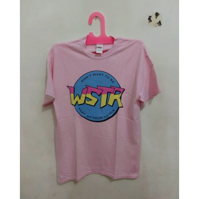 WSTR Kaos Band Baju Tshirt Musik Original Second Preloved Pink Pop Punk Rock Emo Gildan