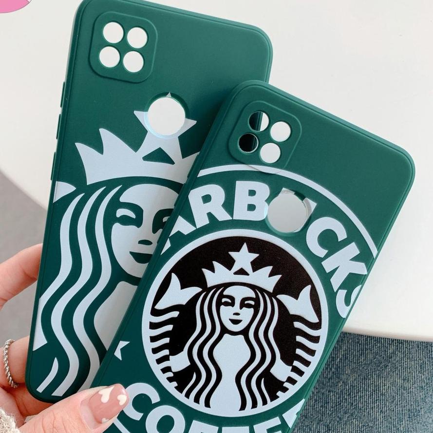 Lari⚡ ✫↔ MIAO STARBUCKS LOGO CASE EDGE OPPO REALME A53 A54 A33 A3S F9 A5S A31 A9 C1 C2 C3 C11 C21 C2