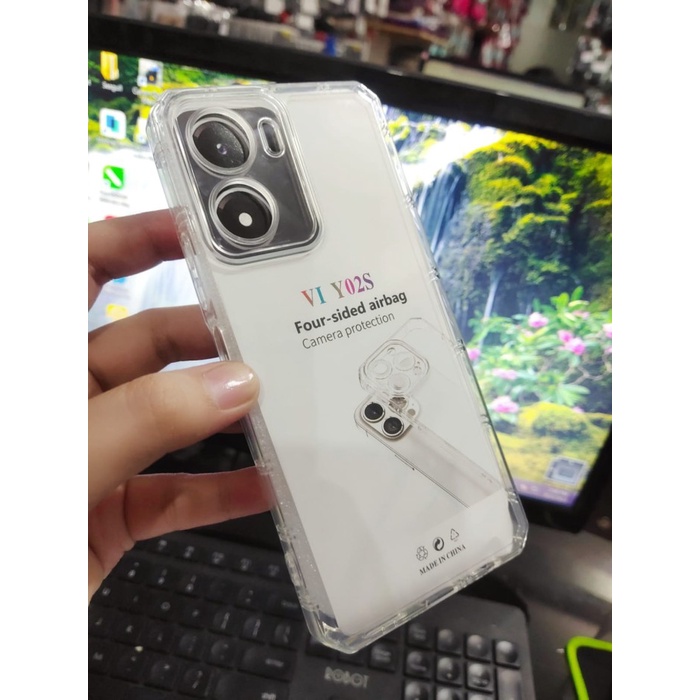 Case AIRBAG Vivo Y91C/Y91/Y76S 5G/Y53S/Y51S/Y51 2020/Y50/Y30/V27 5G/V27E/Y02/Y17/Y15/Y12/Y75 5G/T1 5G/ Y16/Y02S Softcase Super Clear Protection Camera Anti Jamur