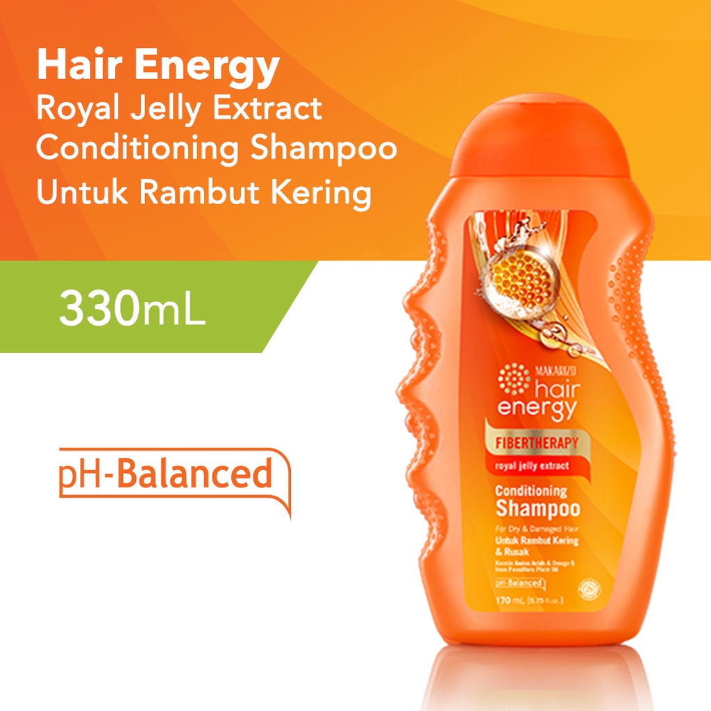 MAKARIZO HAIR ENERGY CONDITIONING SHAMPOO 300ML FIBERTHERAPY ORI ✔️BPOM/COD/SALE