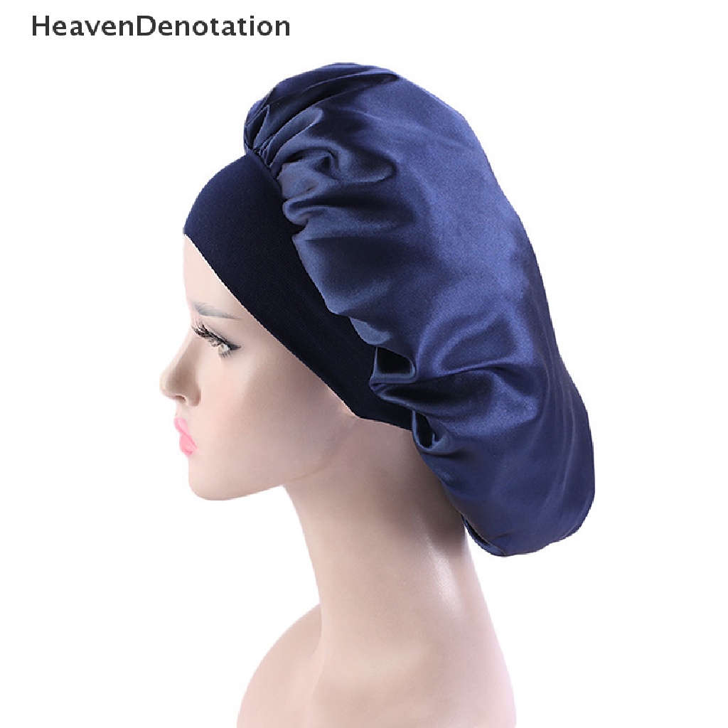 [HeavenDenotation] Fashion Big Size Satin Silk Bonnet Sleep Night Cap Head Cover Bonnet Hat