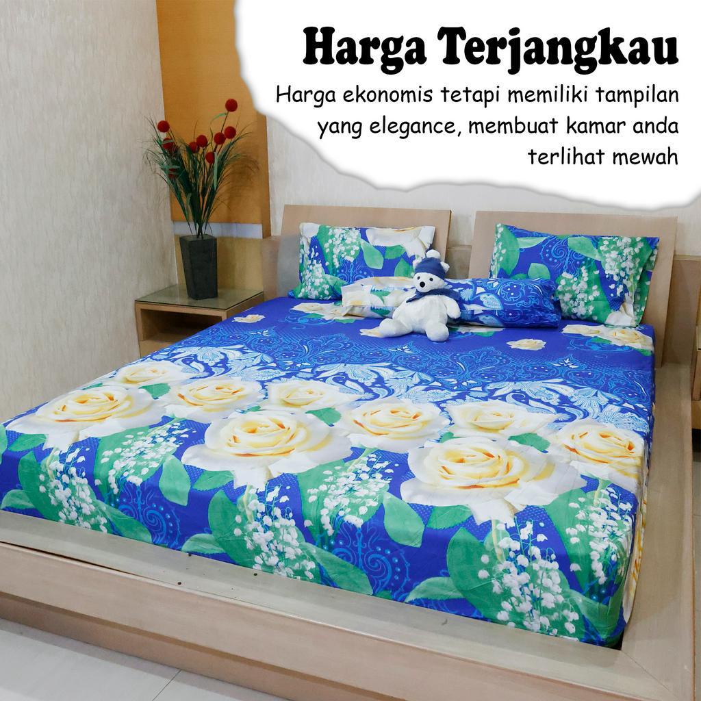 Set Sprei Kasur Queen Bed Size 160x200cm Ujung Karet Bahan Kain TC Premium Perlengkapan Tidur Rumah Tangga Import - CD-3 - 88Blanketstore