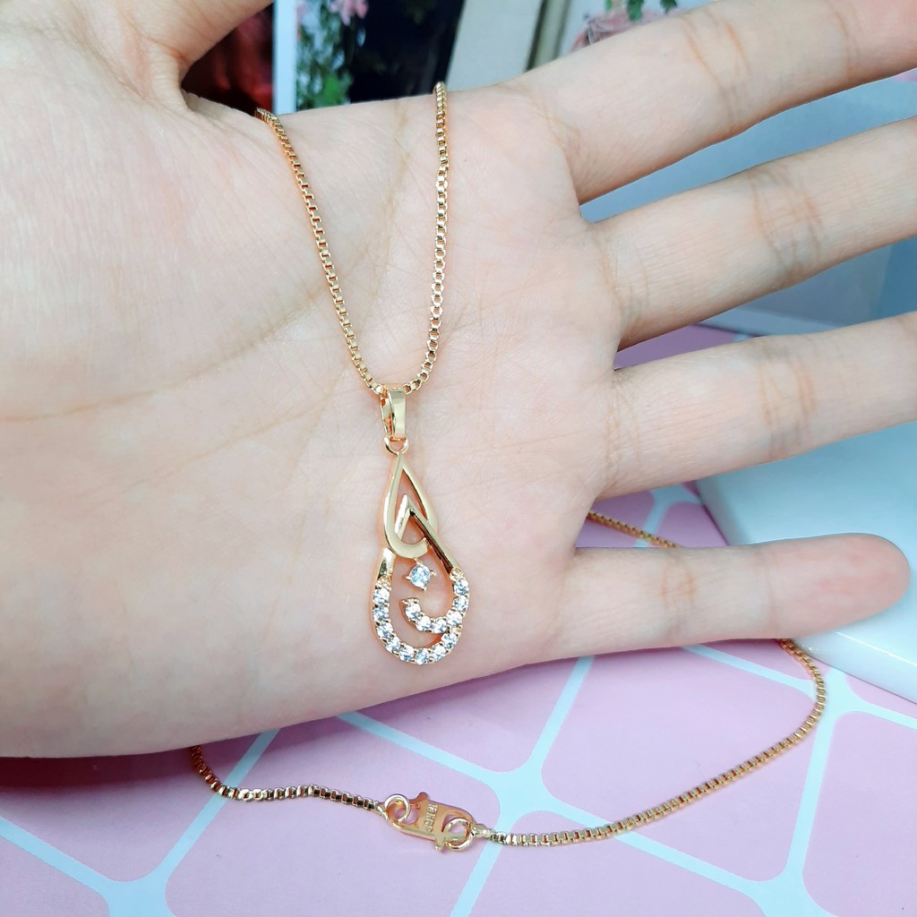 Kalung Xuping Liontin Teardrop Lapis Emas Xuping - BN437