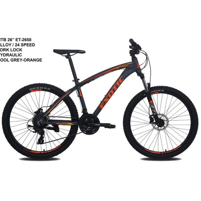 Sepeda Gunung / MTB 26 Exotic 2658 Rangka Alloy Rem Hidrolik
