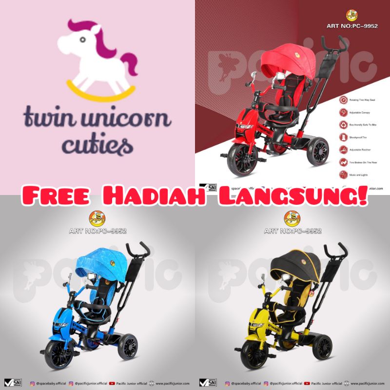 sepeda stroller pasific 9952