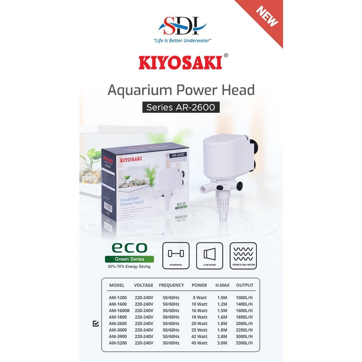POMPA AQUARIUM KIYOSAKI AR-2600 / POWER HEAD KIYOSAKI AR 2600