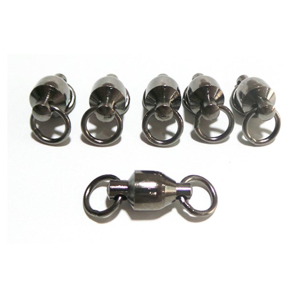 Nickolas1 Konektor Pancing Heavy Duty 10pcs Rolling Dengan Cincin Ganda Barel Putar Swivel Ring