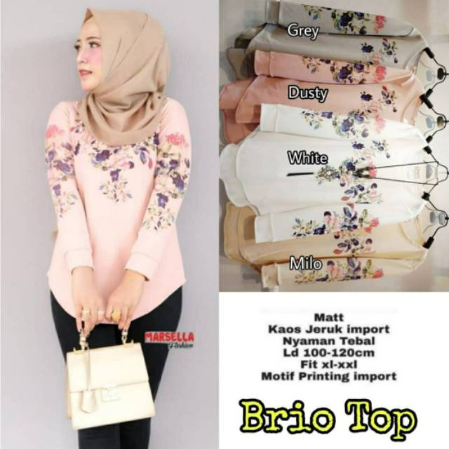 Brio Top, top, atasan, atasan wanita, blouse, blouse modis, blouse muslim, kekinian, ootd, terlaris