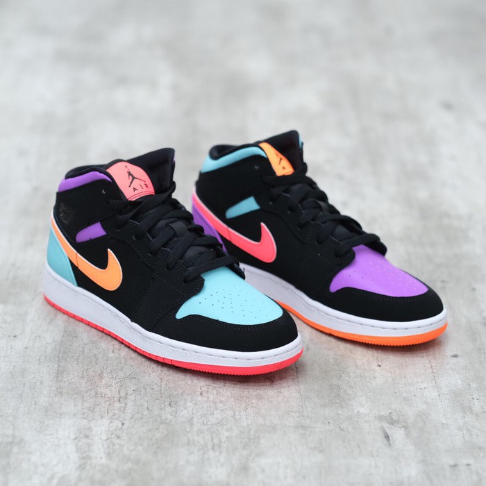 nike air jordan 1 mid multicolor gs