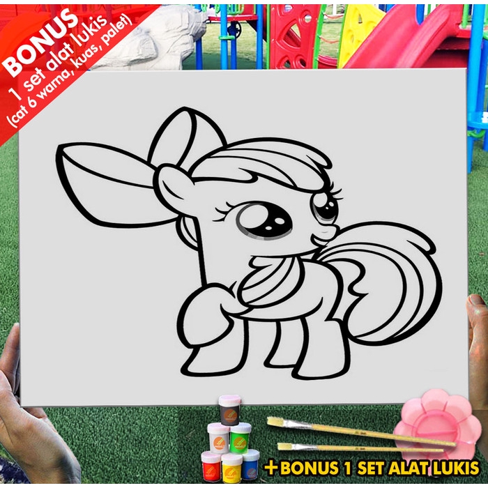 

Kanvas Lukis Anak Ml Pony 30x40 cm MEL1183 Mewarnai Coloring