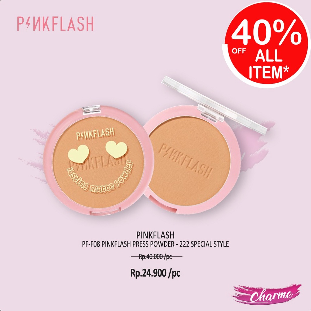 (READY &amp; ORI) Pinkflash Press Powder Special Style Bedak PF08 PF 08 F08