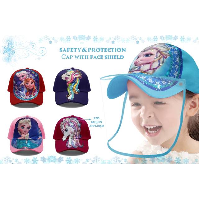 Topi Pet Anak Face Shield 1-4 Tahun LED