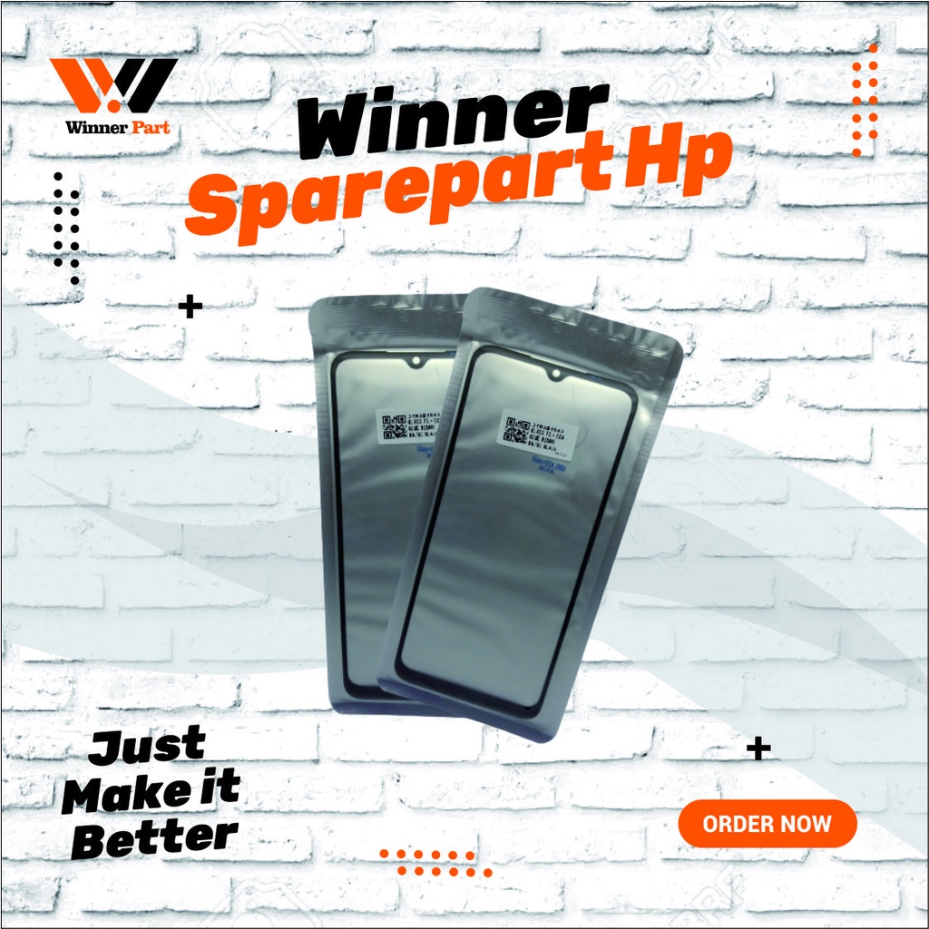 Glass / Kaca LCD Xiaomi Redmi 9A / 9C + Lem OCA Black