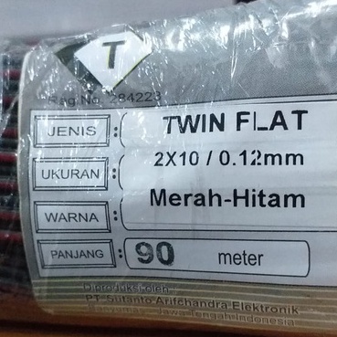 Kabel Listrik NYZ hitam merah 2x10 Kabel Audio Serabut Panjang 100m