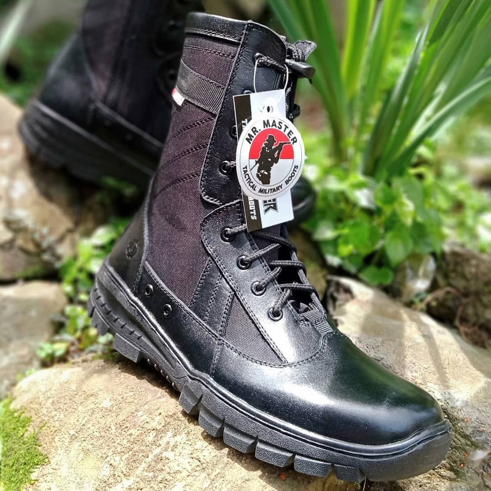 SEPATU PDL TNI POLRI KULIT SAPI ASLI MR MASTER SEPATU PDL SECURITY SATPAM SEPATU BOOTS PRIA WANITA