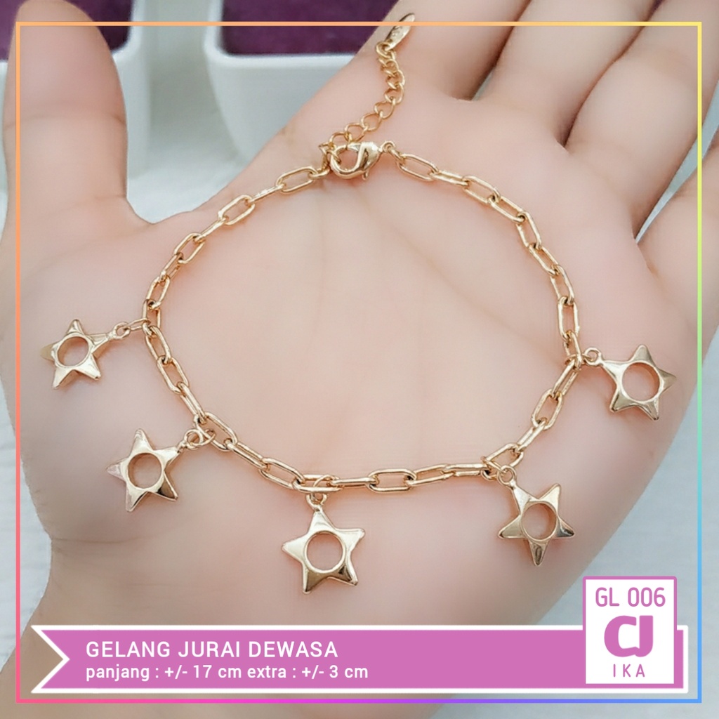 Gelang xuping gelang dewasa simple rantai lapis emas gold GL 006